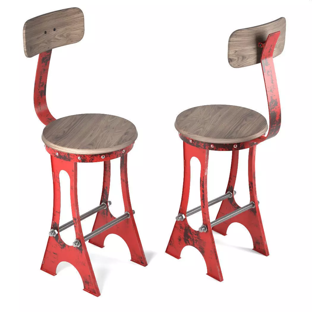A Frame Bar Stool 3D model_0