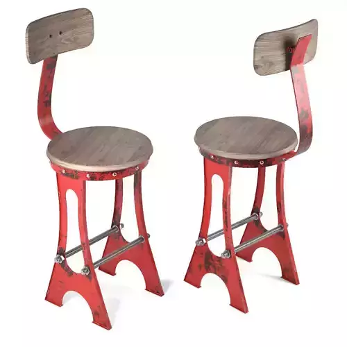 A Frame Bar Stool 3D model A Frame Bar Stool 3D model