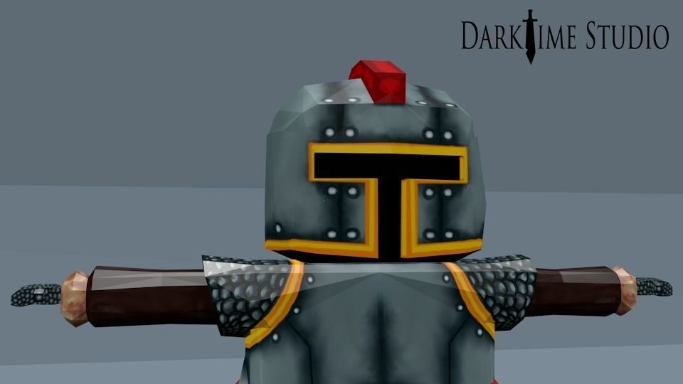 3D model Low Poly Cartoon Medieval Knight VR / AR / low-poly animated ...