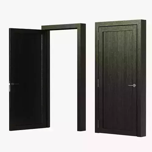 dark wooden modern door open and closed