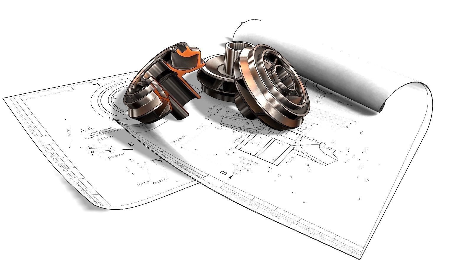 The guide device from an electric centrifugal pump 3D model 3D print model_1