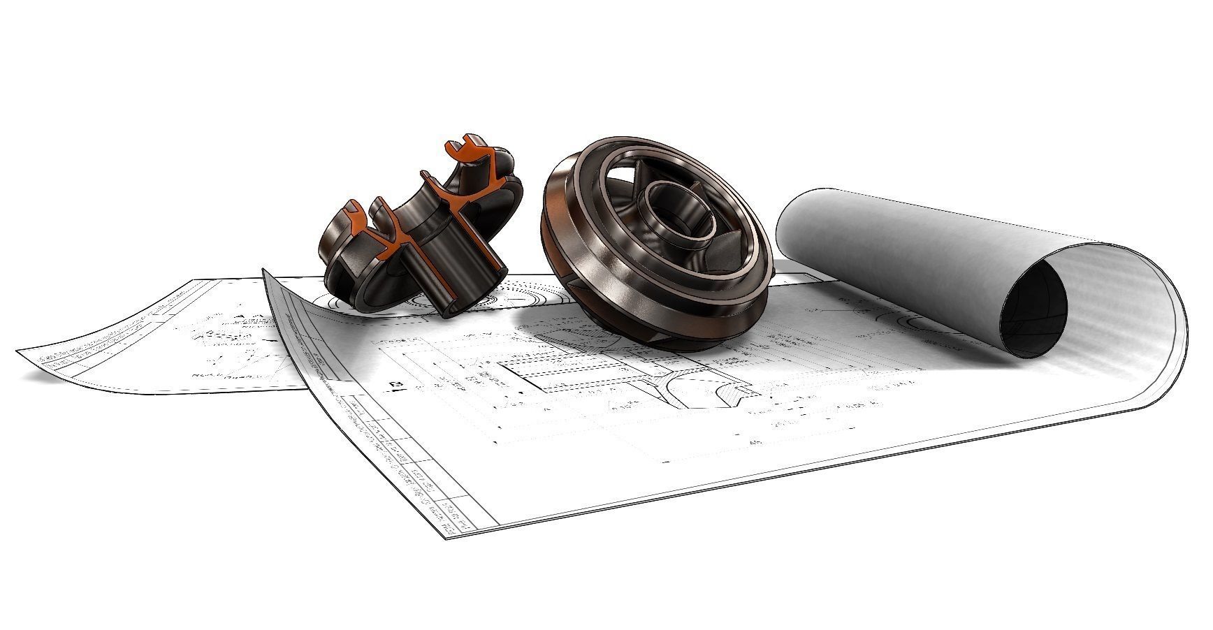 The guide device from an electric centrifugal pump 3D model 3D print model_2