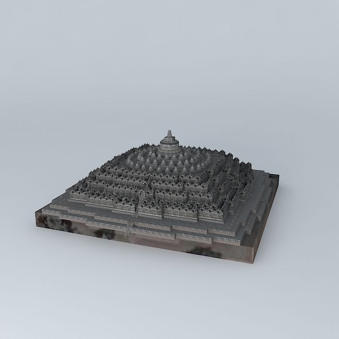 Borobudur Temple 3D model_1