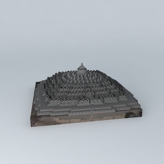 Borobudur Temple 3D model_2