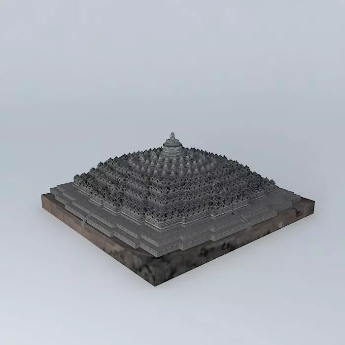Borobudur Temple 3D model_0