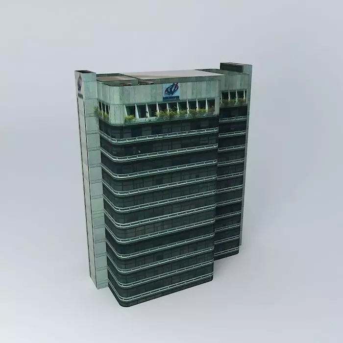Clairvoyant office building with logo 3D model