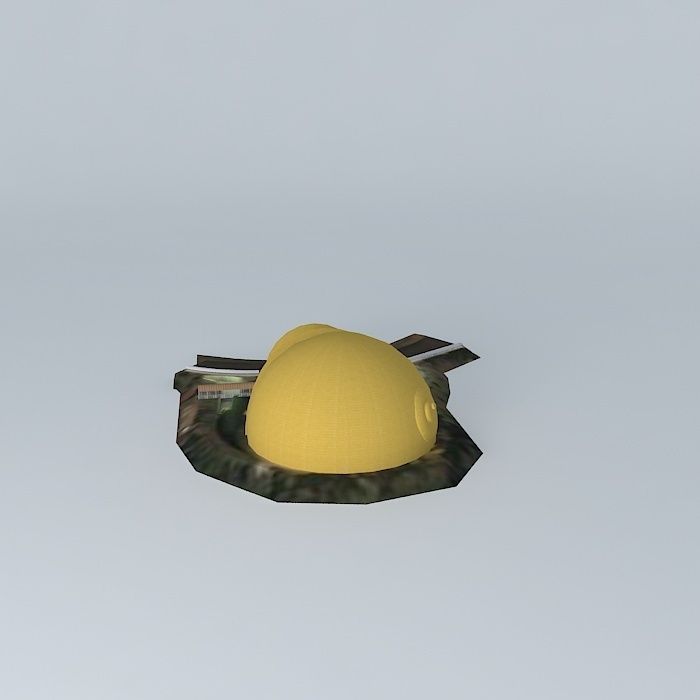 Golden snail 3D model_2
