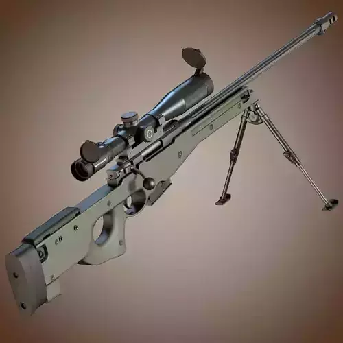 Accuracy International L96A1 sniper rifle 3D model