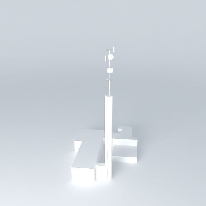 Telephontoren building Free 3D model_1