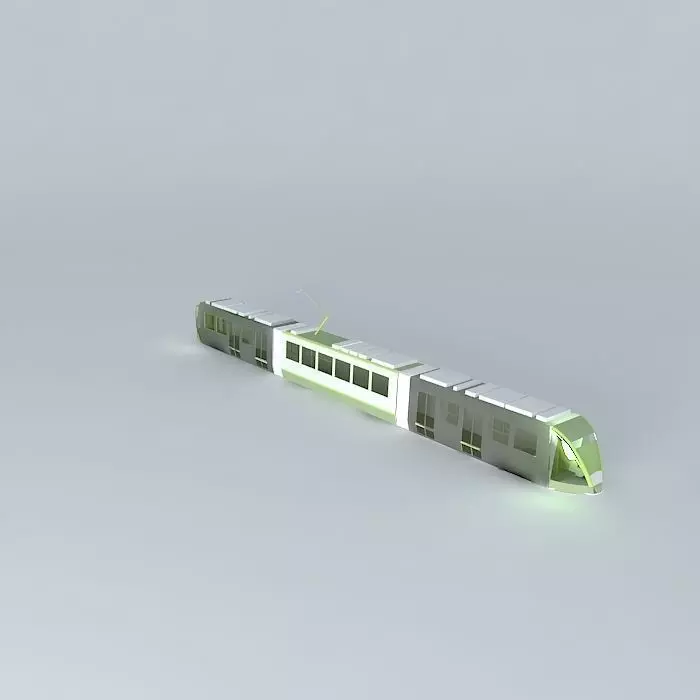 Tram metro train Free 3D model_0