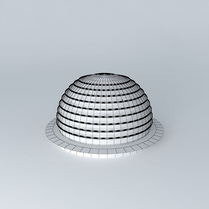 Bolwoning igloo dome Free 3D model_3