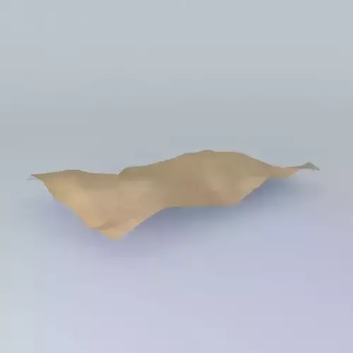 Topography folded piece of paper