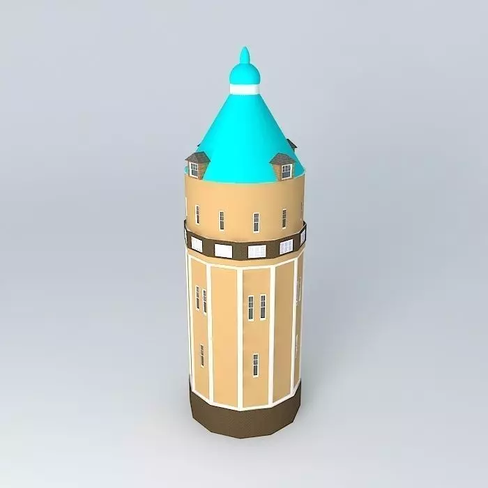 Water tower Free 3D model_0