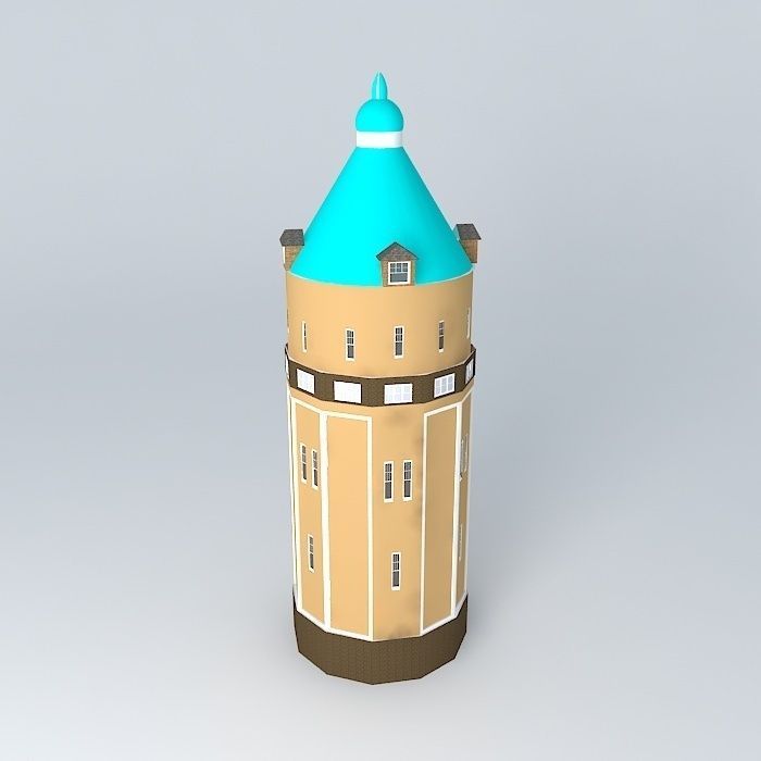 Water tower Free 3D model_2
