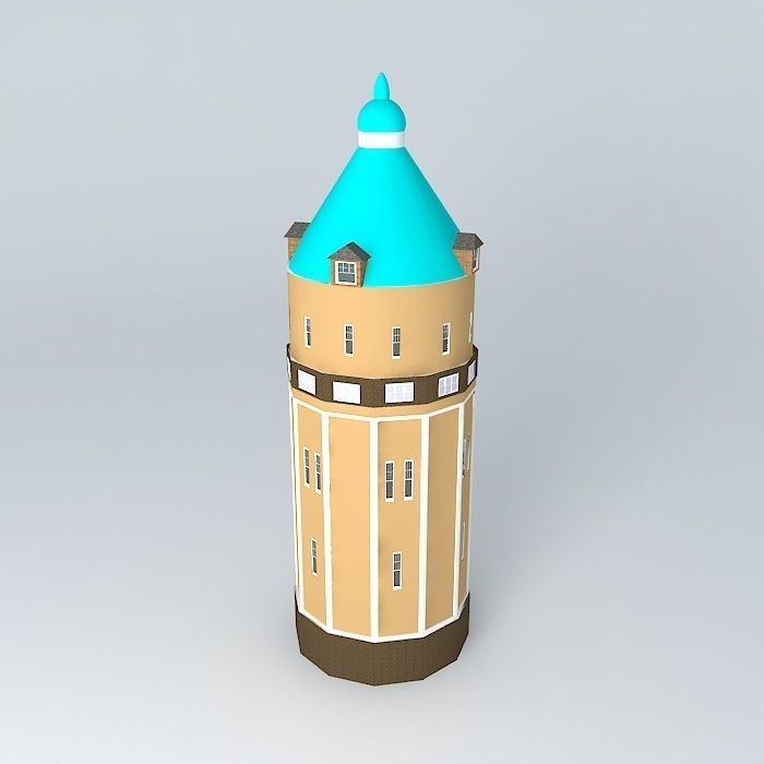 Water tower Free 3D model_1