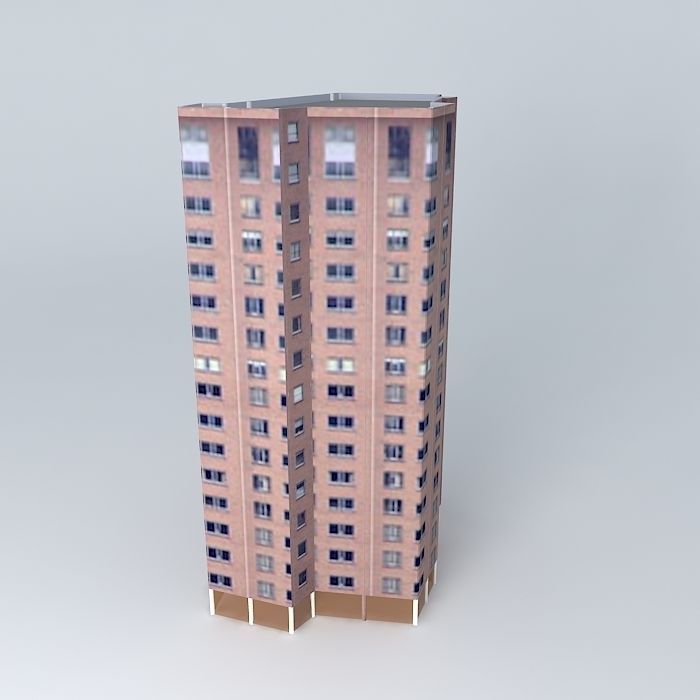 Campertoren tall building Free 3D model_1