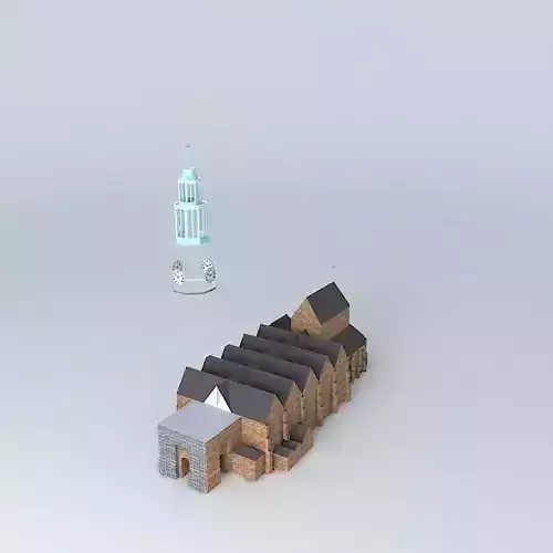 Martini Tower and Church Free 3D model