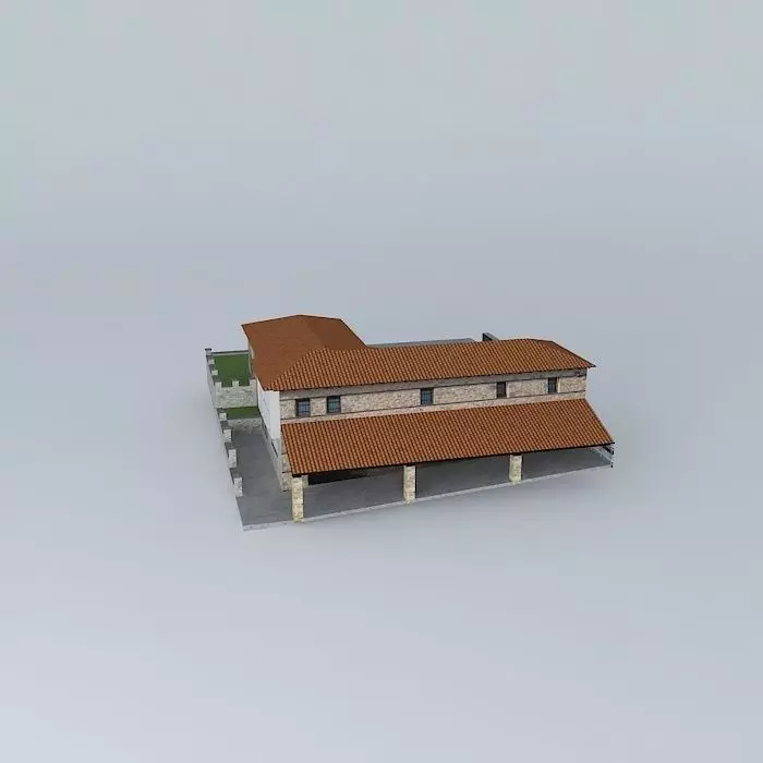 Winery house 3D model_0