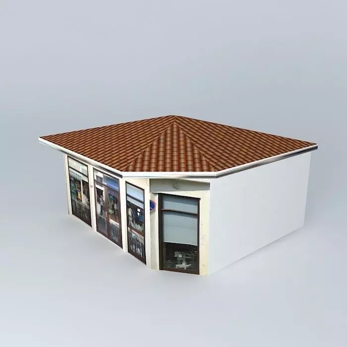 Center square5 building1 Free 3D model_0