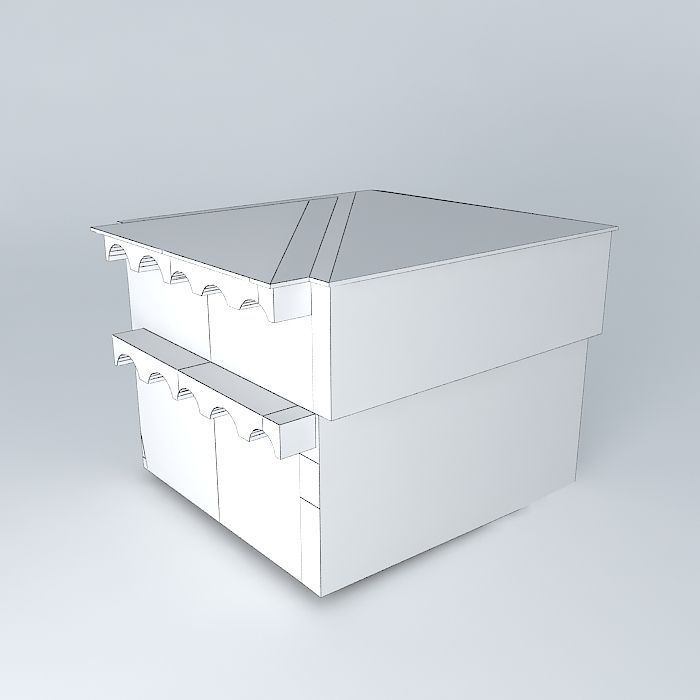 Center square8 building1 Free 3D model_4