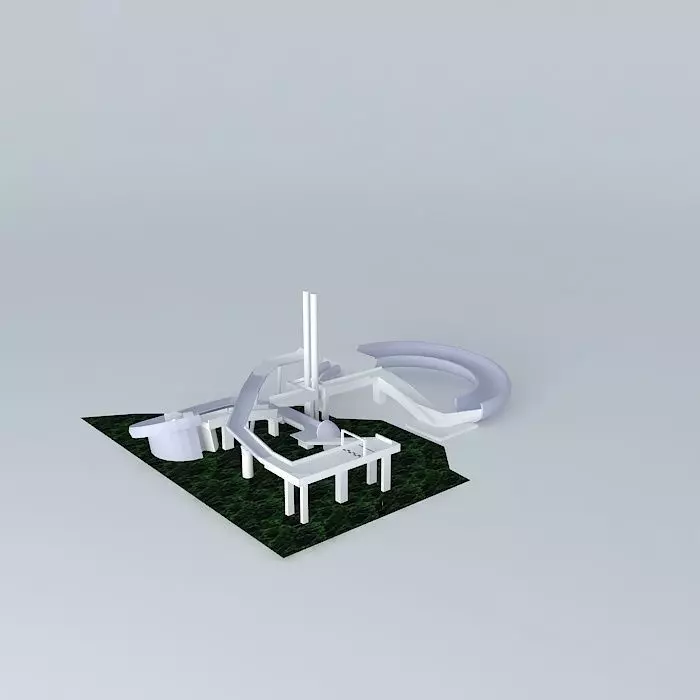 Fictional computer game track Free 3D model_0