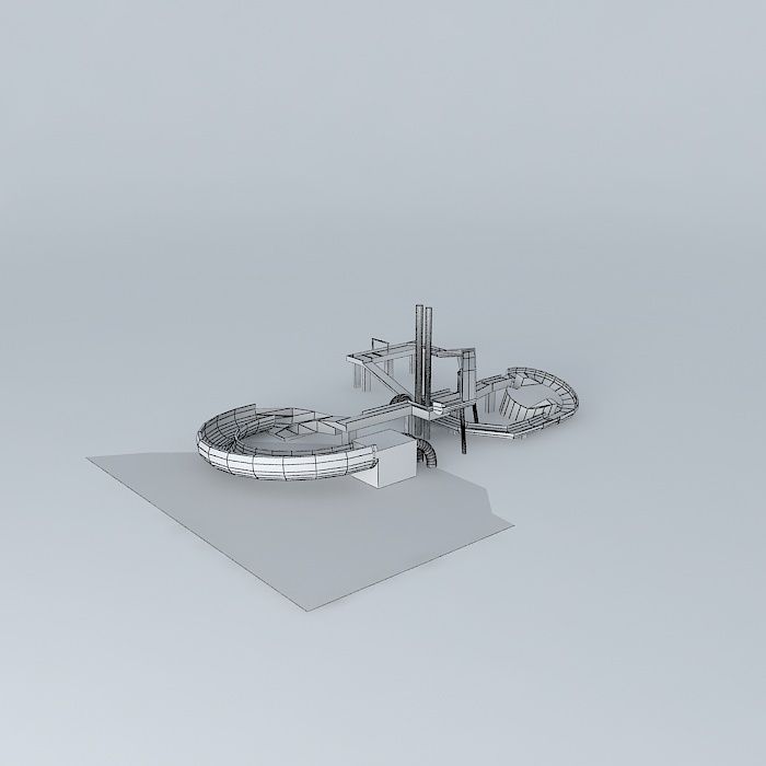Fictional computer game track Free 3D model_4