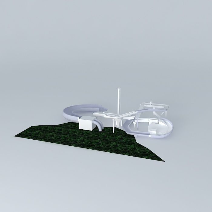 Fictional computer game track Free 3D model_1