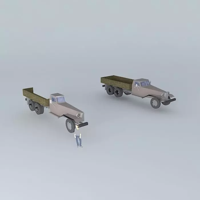 Old Soviet style truck Free 3D model_0