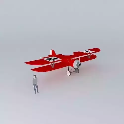 WW1 German biplane Free 3D model