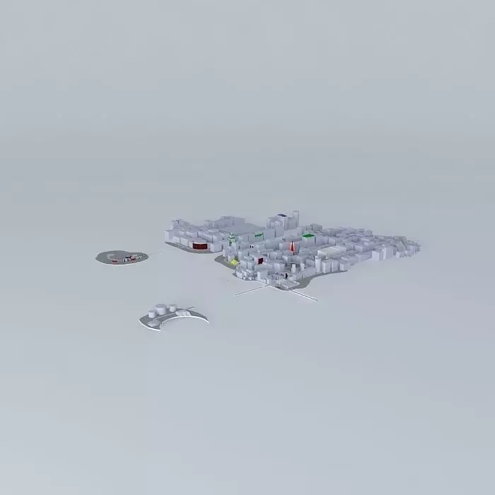 Creepy future city Free 3D model_0