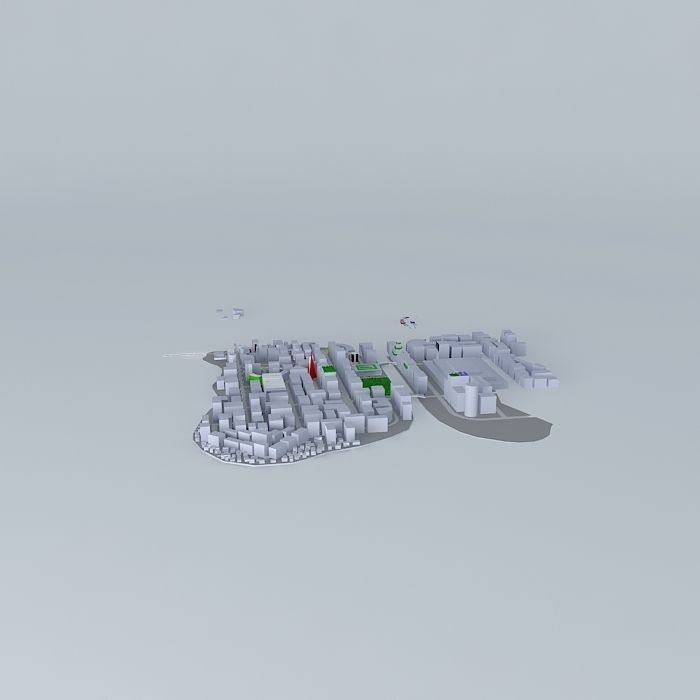 Creepy future city Free 3D model_2