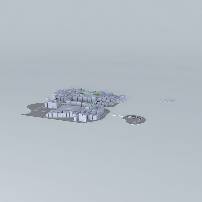 Creepy future city Free 3D model_1