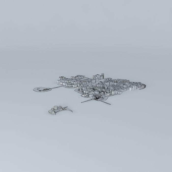 Creepy future city Free 3D model_3