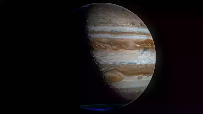 Hyperrealistic 4k Jupiter 3D model