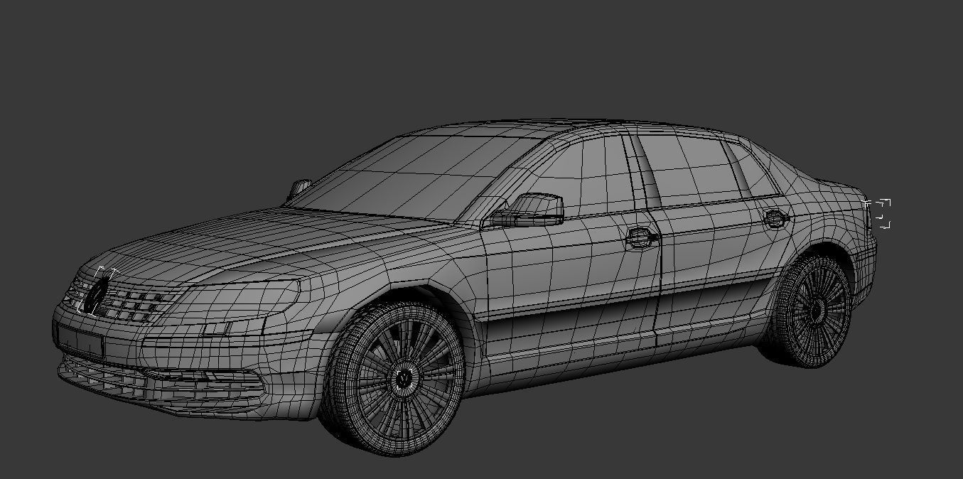 Volkswagen Phaeton 2011 Low-poly 3D model_5