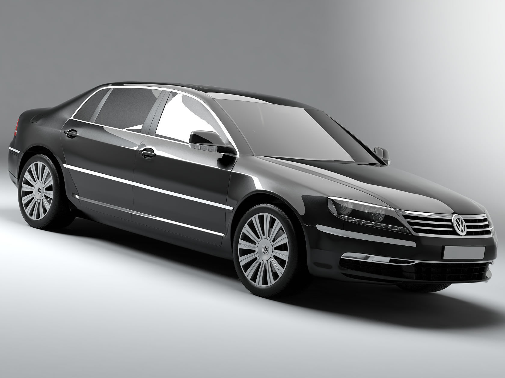 Volkswagen Phaeton 2011 Low-poly 3D model_3