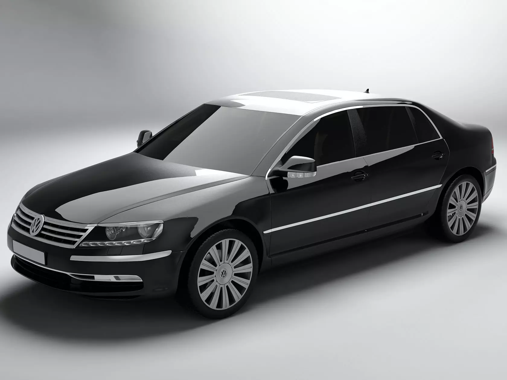 Volkswagen Phaeton 2011 Low-poly 3D model_0