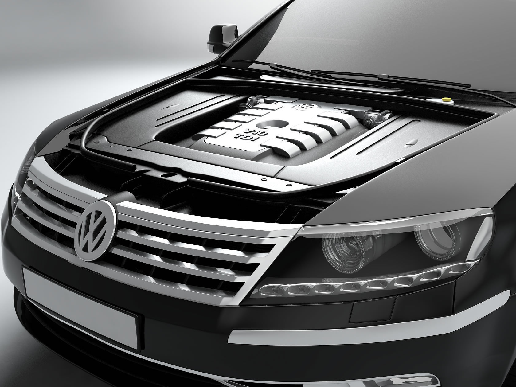 Volkswagen Phaeton 2011 Low-poly 3D model_4