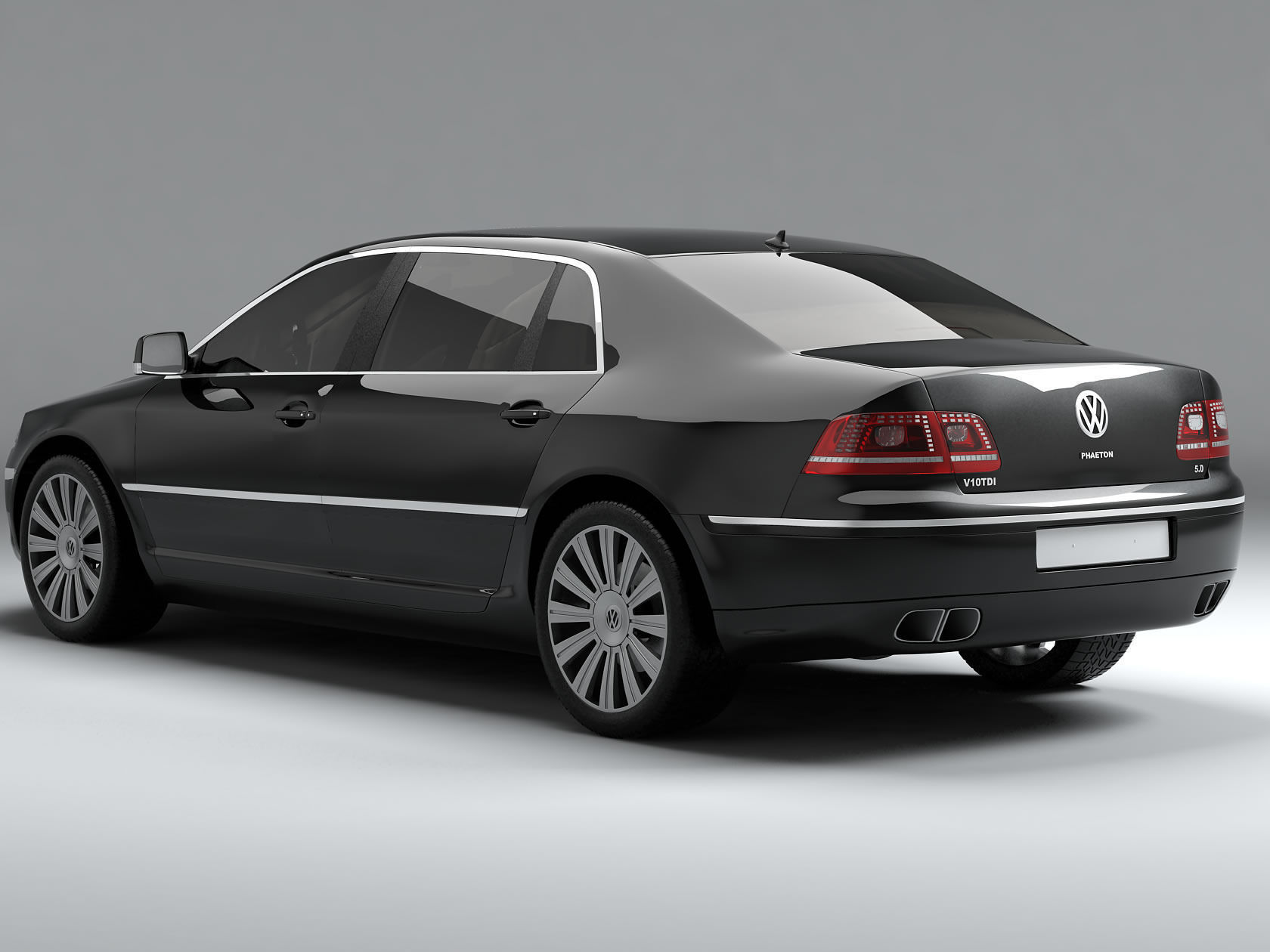 Volkswagen Phaeton 2011 Low-poly 3D model_1