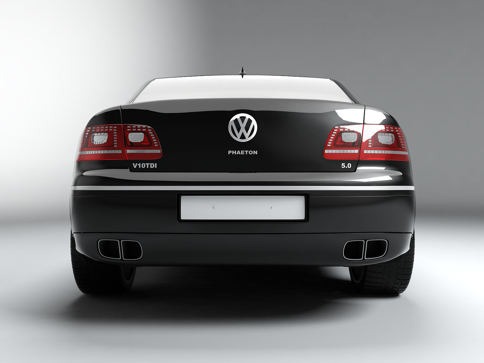 Volkswagen Phaeton 2011 Low-poly 3D model_2