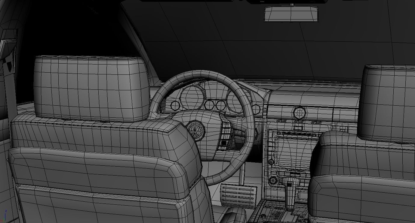 Volkswagen Phaeton 2011 Low-poly 3D model_6