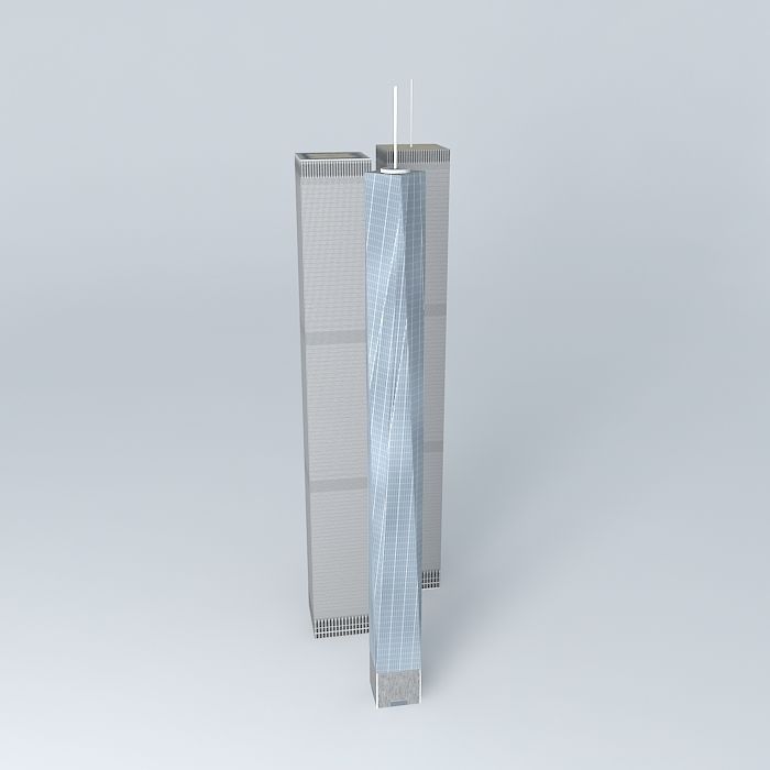 Twin towers is now the freedom tower Free 3D model_2