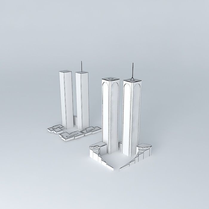Rebuild the twin towers! Free 3D model_4