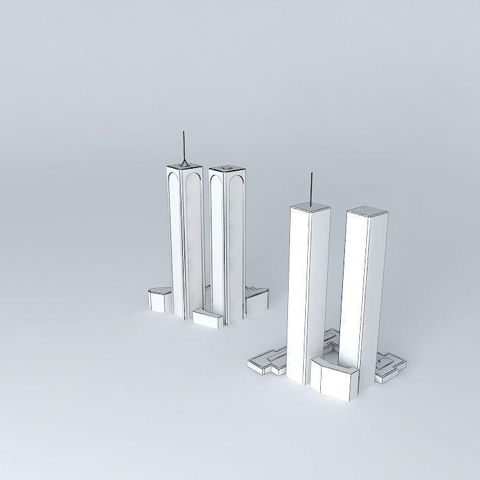 Rebuild the twin towers! Free 3D model_3
