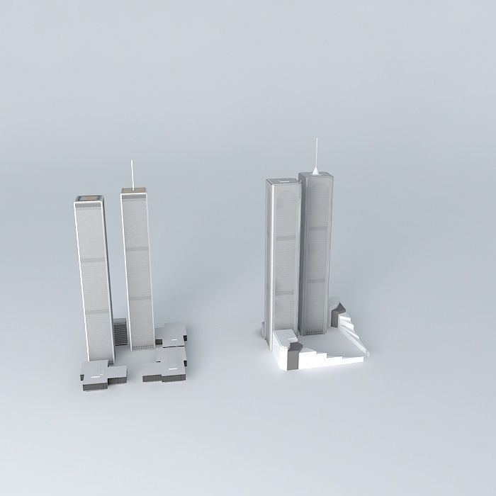 Rebuild the twin towers! Free 3D model_2