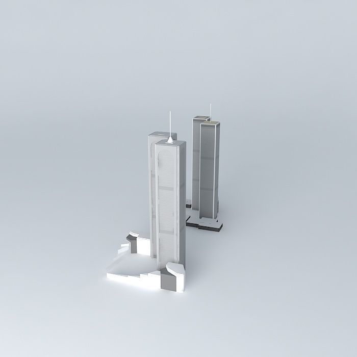 Rebuild the twin towers! Free 3D model_1