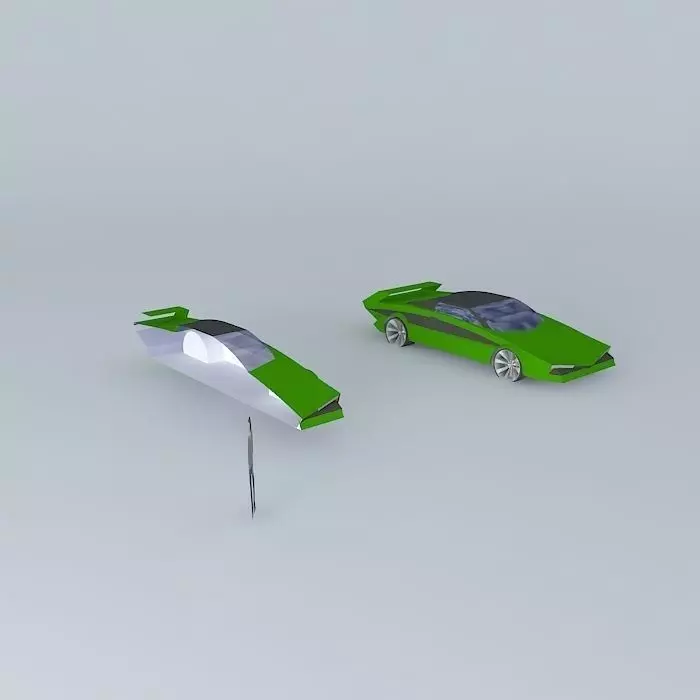 Futuristic sports car 2 Free 3D model