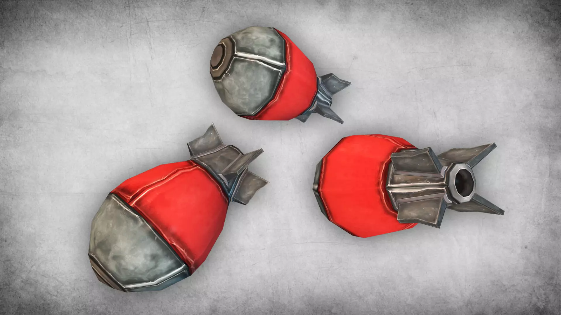 Cartoon Bomb 01 Low-poly 3D model_0