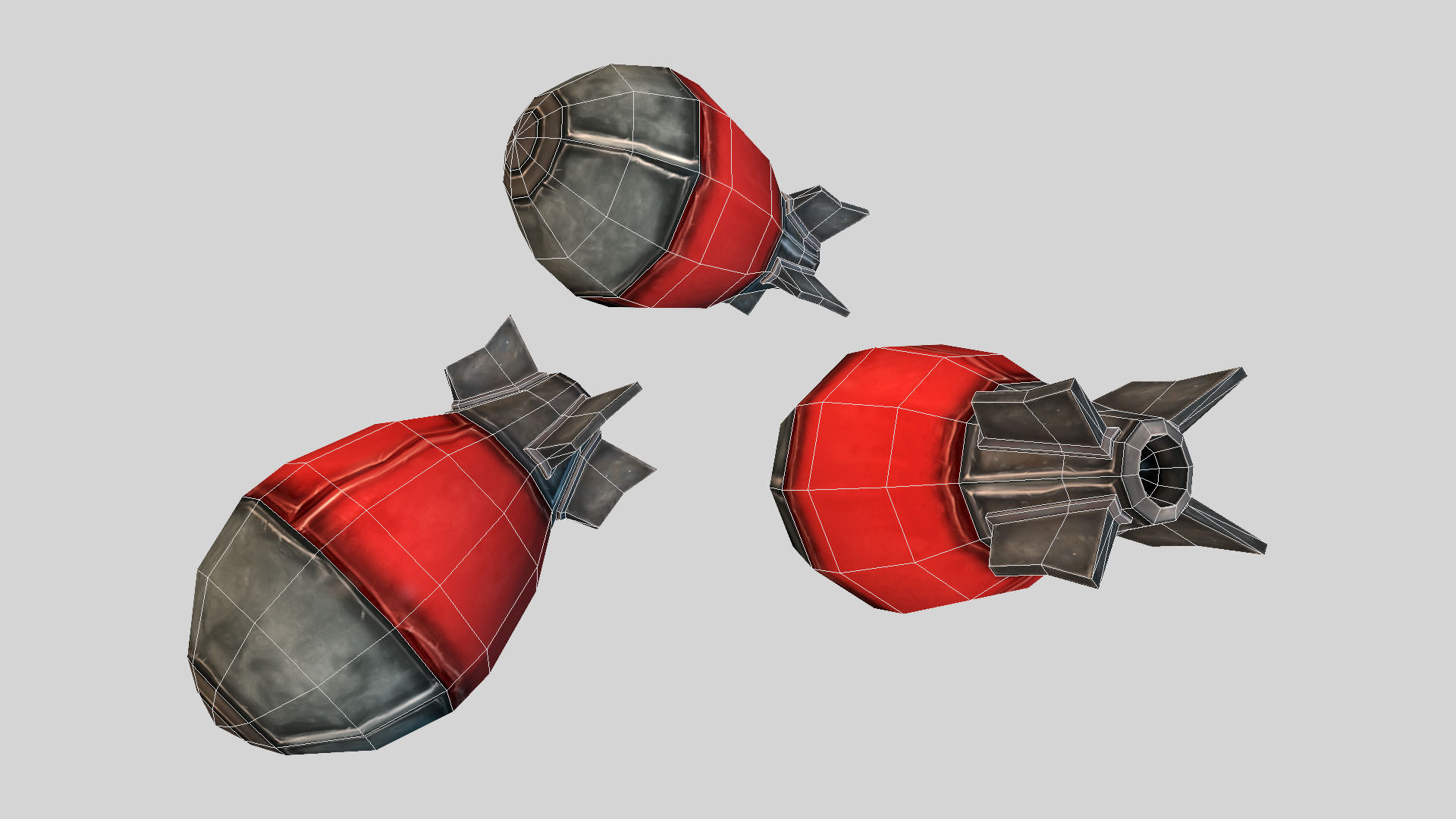 Cartoon Bomb 01 Low-poly 3D model_2