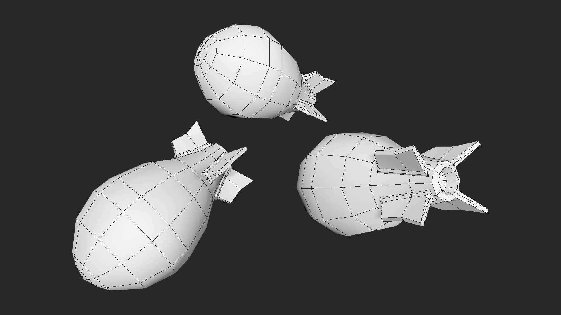 Cartoon Bomb 01 Low-poly 3D model_3